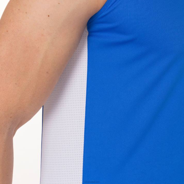 Joma 82P4R1313 أزرق ملكي أبيض تي شيرت بلا أكمام كانشا ​​الثالث رجال