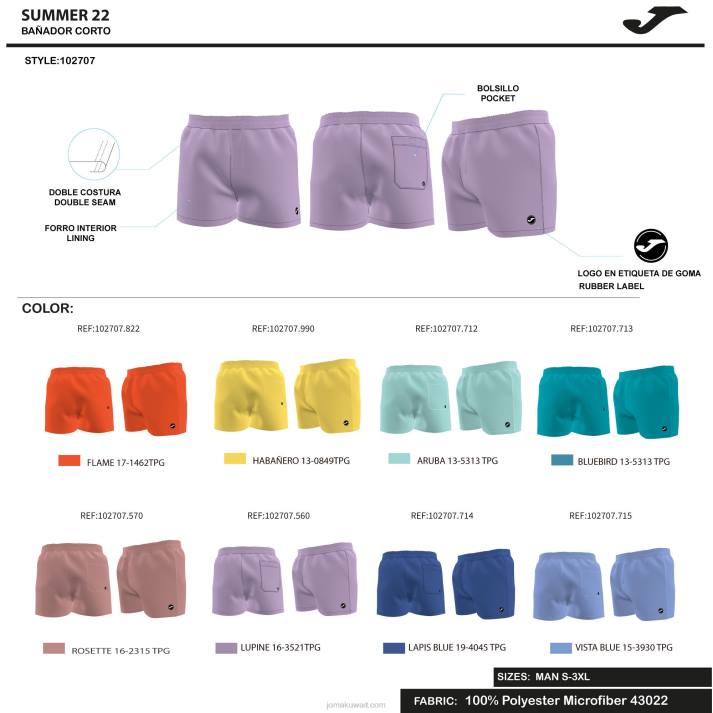 Joma 82P4R133 أرجواني جذوع السباحة أرناو رجال