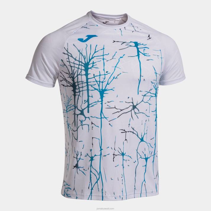 Joma 82P4R134 أبيض قميص قصير الأكمام النخبة التاسع رجال