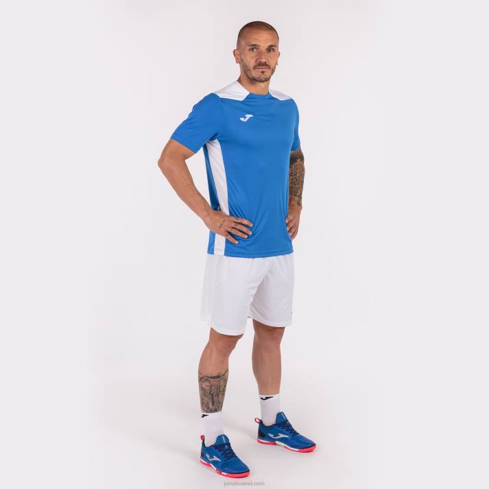 Joma 82P4R1345 أزرق ملكي أبيض بطولة قميص قصير الأكمام سادسا رجال