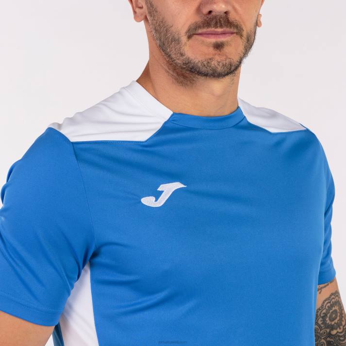 Joma 82P4R1345 أزرق ملكي أبيض بطولة قميص قصير الأكمام سادسا رجال