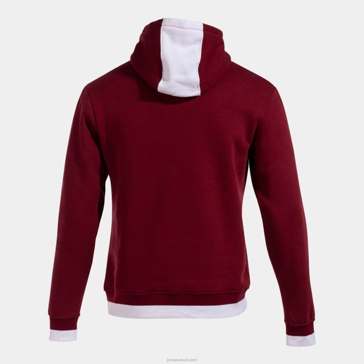 Joma 82P4R1346 بورجوندي أبيض سترة مقنعين مريحة الثاني رجال