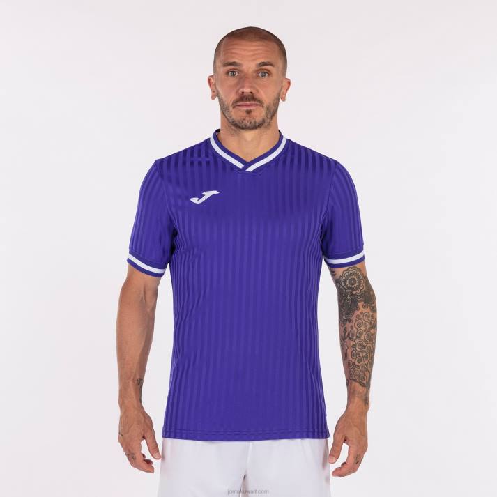 Joma 82P4R1349 أرجواني قميص قصير الأكمام toletum iii رجال