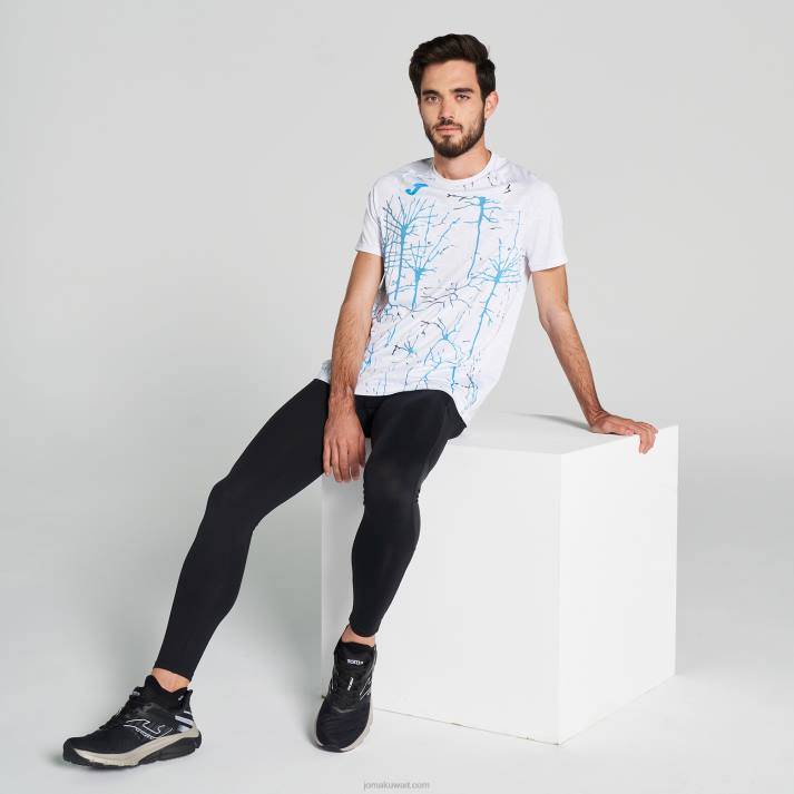 Joma 82P4R134 أبيض قميص قصير الأكمام النخبة التاسع رجال