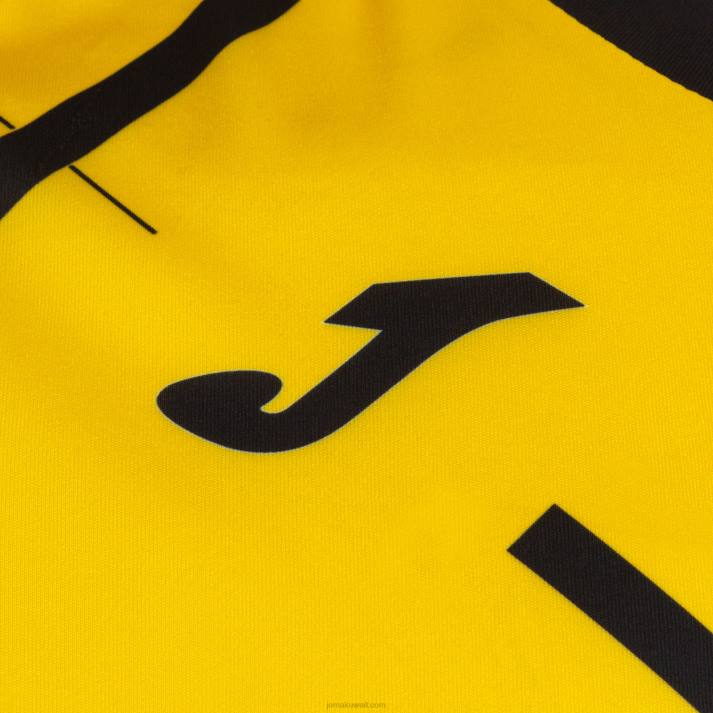 Joma 82P4R1355 أصفر أسود قميص بأكمام قصيرة النمر الثالث رجال