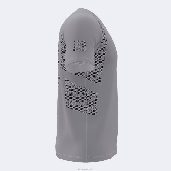 Joma 82P4R1366 رمادي قميص قصير الأكمام صالة رياضية داخلية رجال