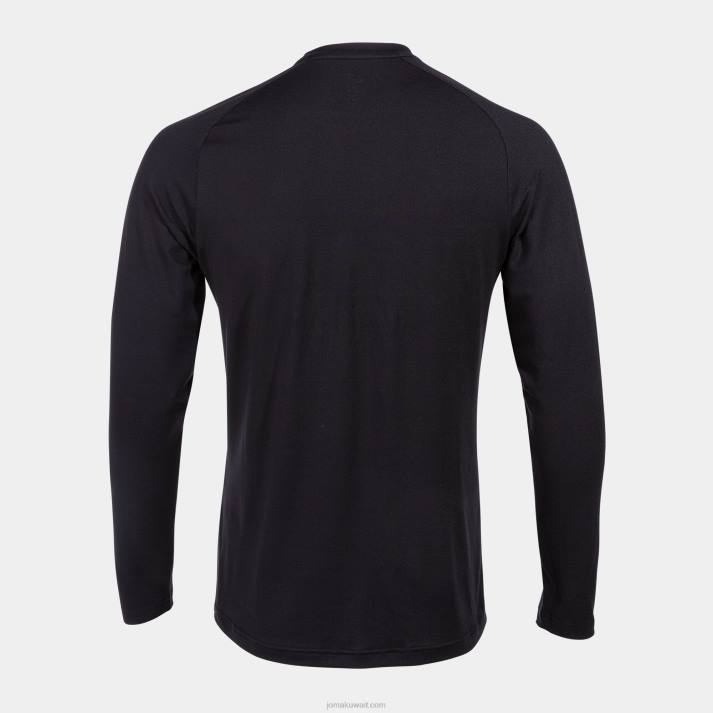 Joma 82P4R1381 أسود مستكشف قميص طويل الأكمام رجال