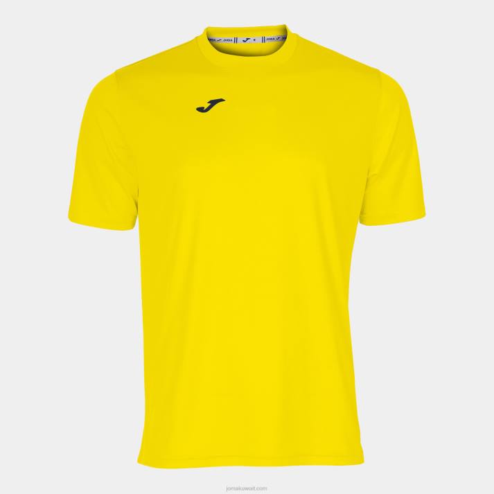 Joma 82P4R1384 أصفر قميص قصير الأكمام كومبي رجال