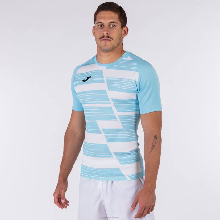 Joma 82P4R1400 السماء الزرقاء البيضاء قميص بأكمام قصيرة هاكا رجال