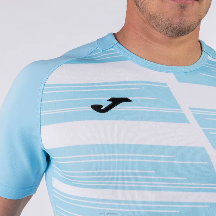 Joma 82P4R1400 السماء الزرقاء البيضاء قميص بأكمام قصيرة هاكا رجال