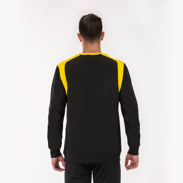 Joma 82P4R1402 أصفر مسود بطولة قميص من النوع الثقيل v رجال