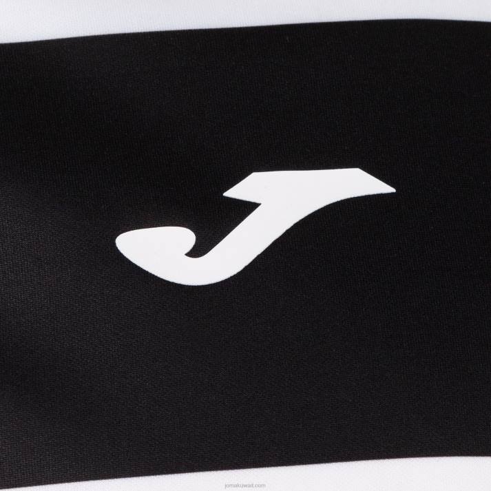 Joma 82P4R1413 أسود أبيض قميص قصير الأكمام prorugby الثاني رجال