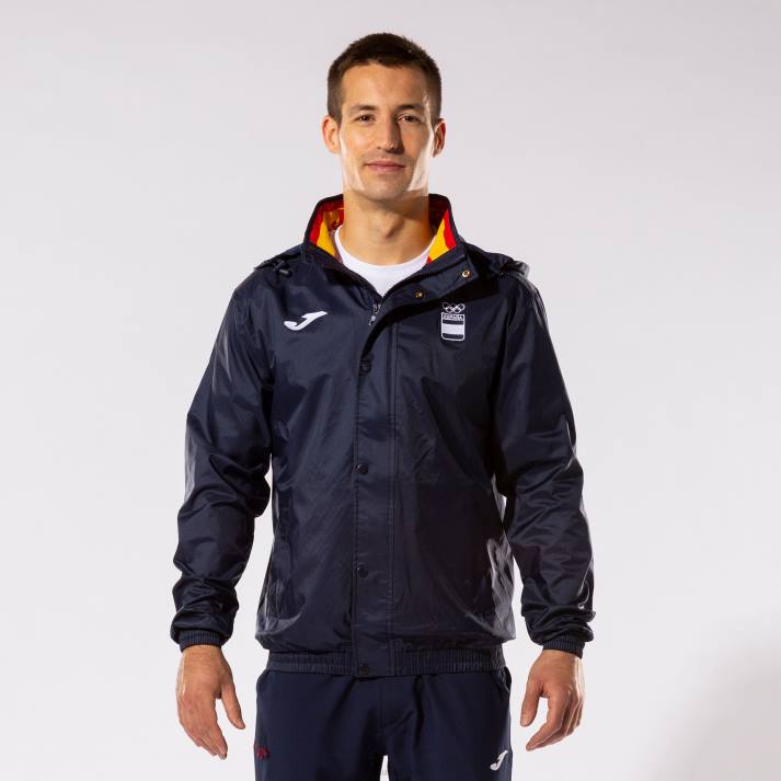 Joma 82P4R1426 الأزرق الداكن Rainjacket الترفيه اللجنة الأولمبية الإسبانية