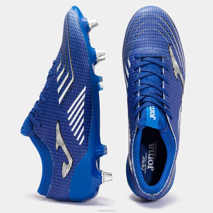 Joma 82P4R1428 الأزرق الملكي حذاء كرة القدم دفع لايت 21 ناعم الارض