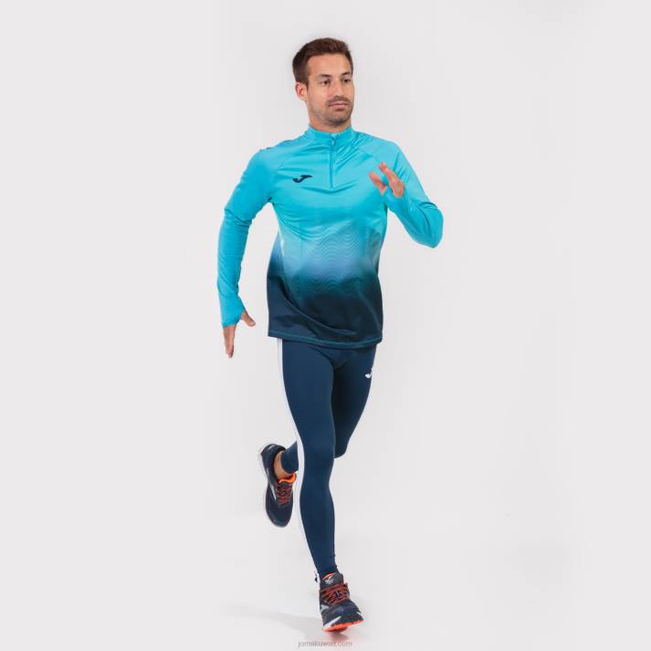 Joma 82P4R1449 الفلورسنت الفيروز الأزرق الداكن قميص من النوع الثقيل النخبة السابع رجال