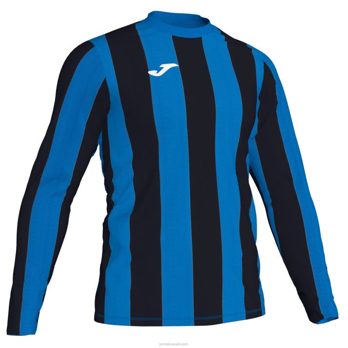 Joma 82P4R1463 الأزرق الملكي الأسود قميص طويل الأكمام inter رجال