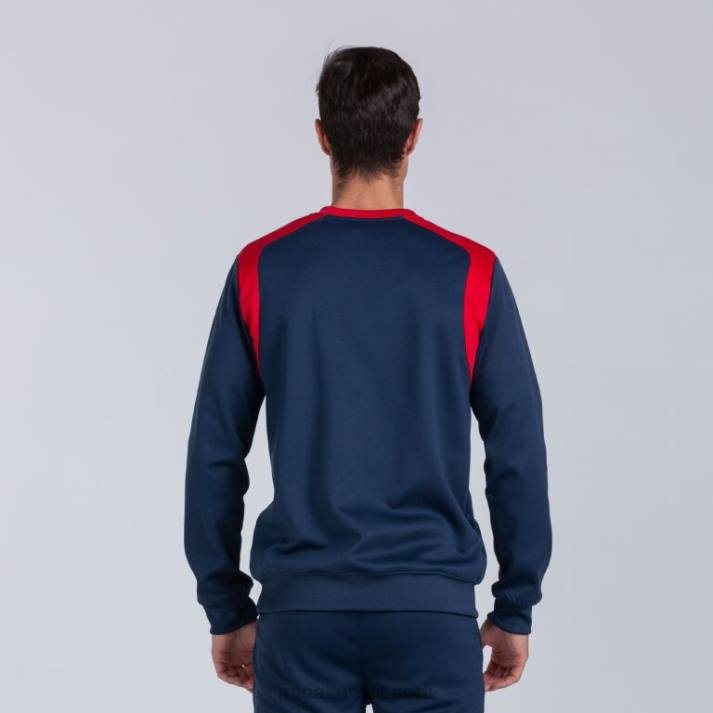 Joma 82P4R1466 الأزرق الداكن الأحمر بطولة قميص من النوع الثقيل v رجال