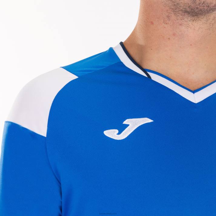 Joma 82P4R1467 الأزرق الملكي الأبيض والأزرق الداكن قميص قصير الأكمام طاقم ثالثا رجال