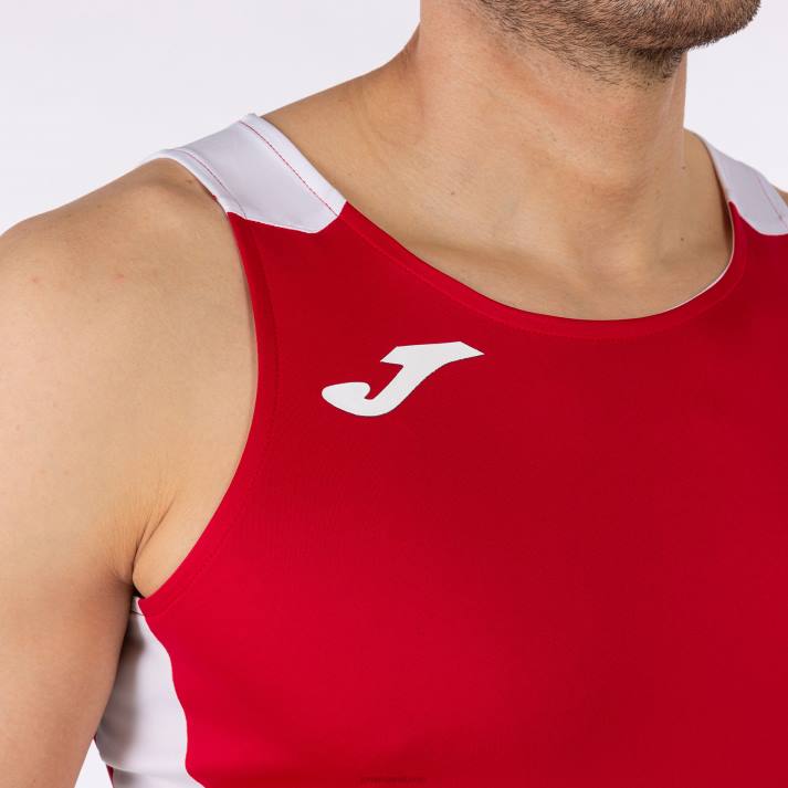 Joma 82P4R1481 احمر ابيض أعلى سجل للدبابات الثاني رجال
