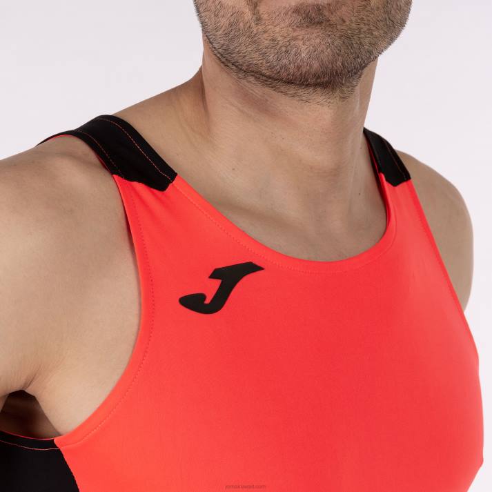 Joma 82P4R1484 نيون المرجان الأسود أعلى سجل للدبابات الثاني رجال