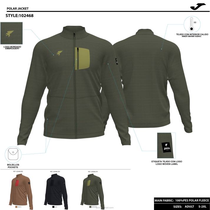 Joma 82P4R1497 بني مستكشف الصوف القطبي رجال