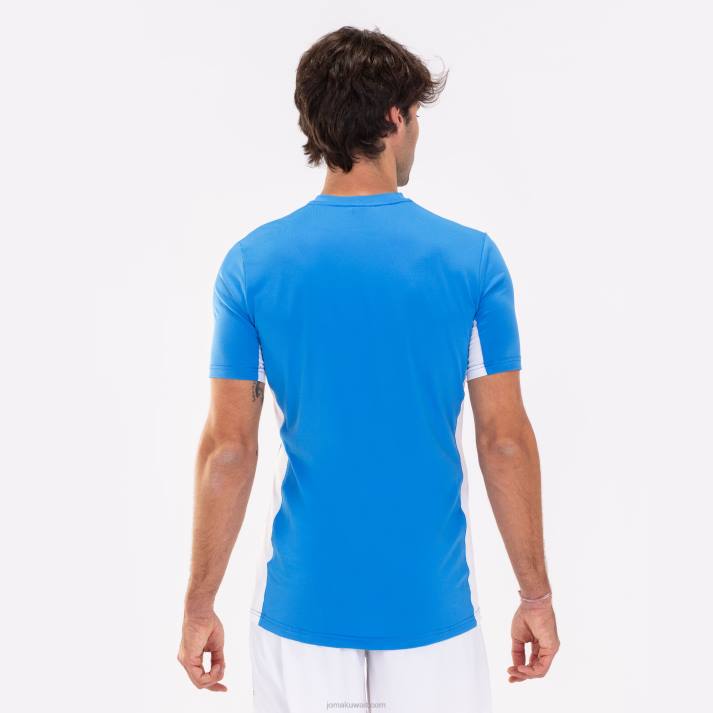 Joma 82P4R149 أزرق ملكي أبيض قميص بأكمام قصيرة superliga رجال