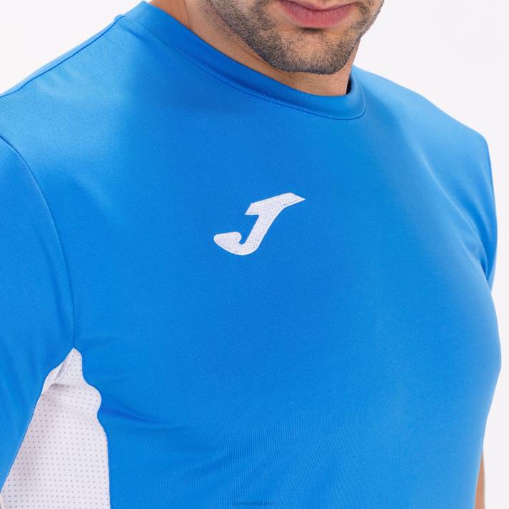 Joma 82P4R149 أزرق ملكي أبيض قميص بأكمام قصيرة superliga رجال