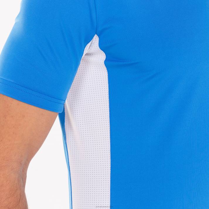 Joma 82P4R149 أزرق ملكي أبيض قميص بأكمام قصيرة superliga رجال
