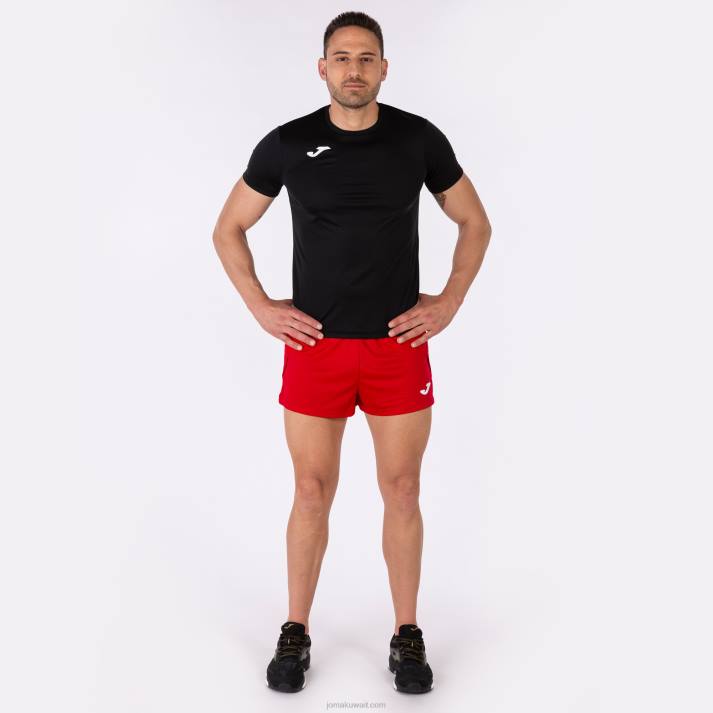 Joma 82P4R14 أسود قميص قصير الأكمام سجل الثاني رجال
