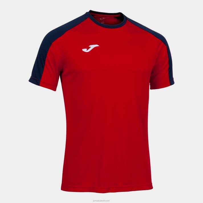 Joma 82P4R1508 أحمر أزرق كحلي قميص البطولة البيئية قصيرة الأكمام رجال