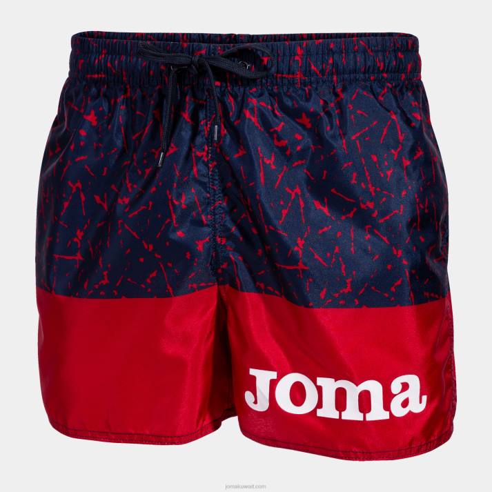 Joma 82P4R1509 الأزرق الداكن الأحمر مكاييل جذوع السباحة رجال