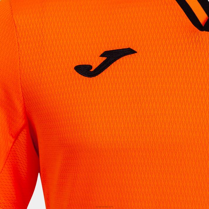 Joma 82P4R1516 برتقالي أسود قميص قصير الأكمام toletum الرابع رجال