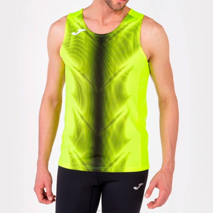 Joma 82P4R1519 نيون أصفر أسود بلا أكمام تي شيرت أوليمبيا رجال