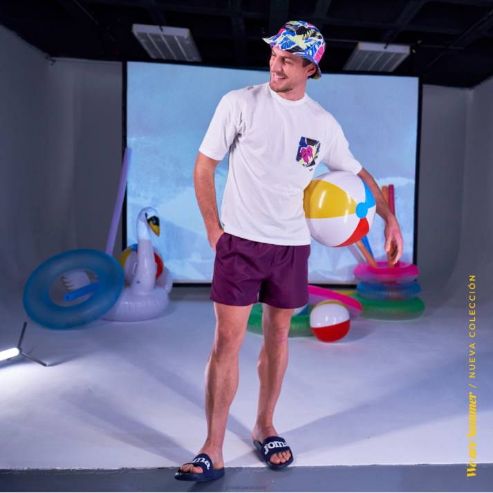 Joma 82P4R1547 بورجوندي شريط جذوع السباحة رجال