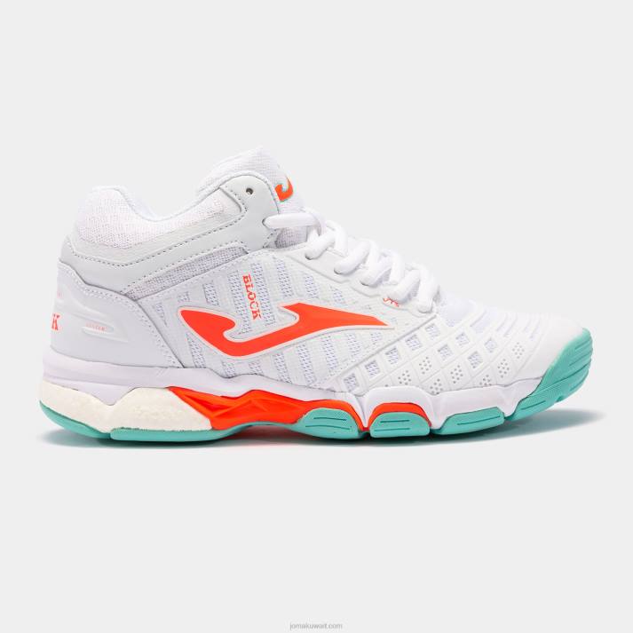 Joma 82P4R1561 أبيض أحذية الكرة الطائرة v.block 23 نحيف