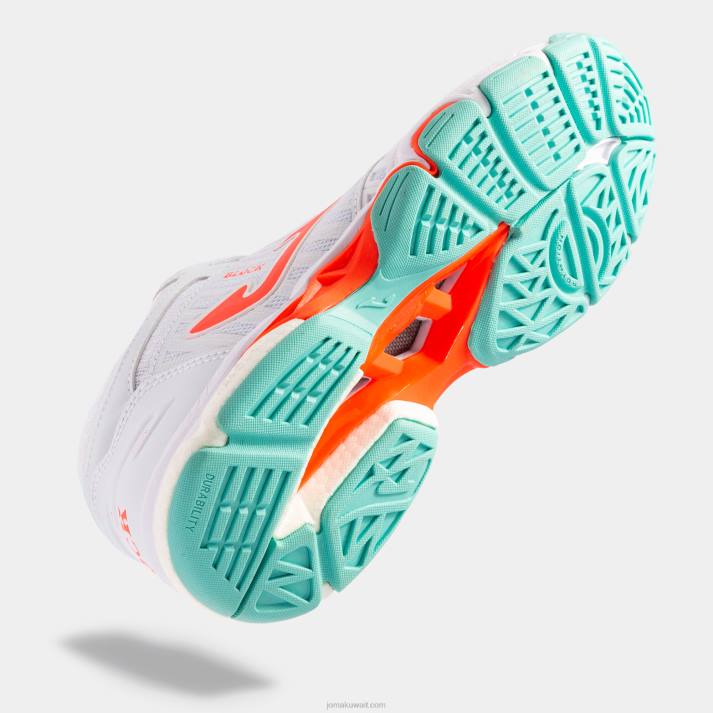 Joma 82P4R1561 أبيض أحذية الكرة الطائرة v.block 23 نحيف