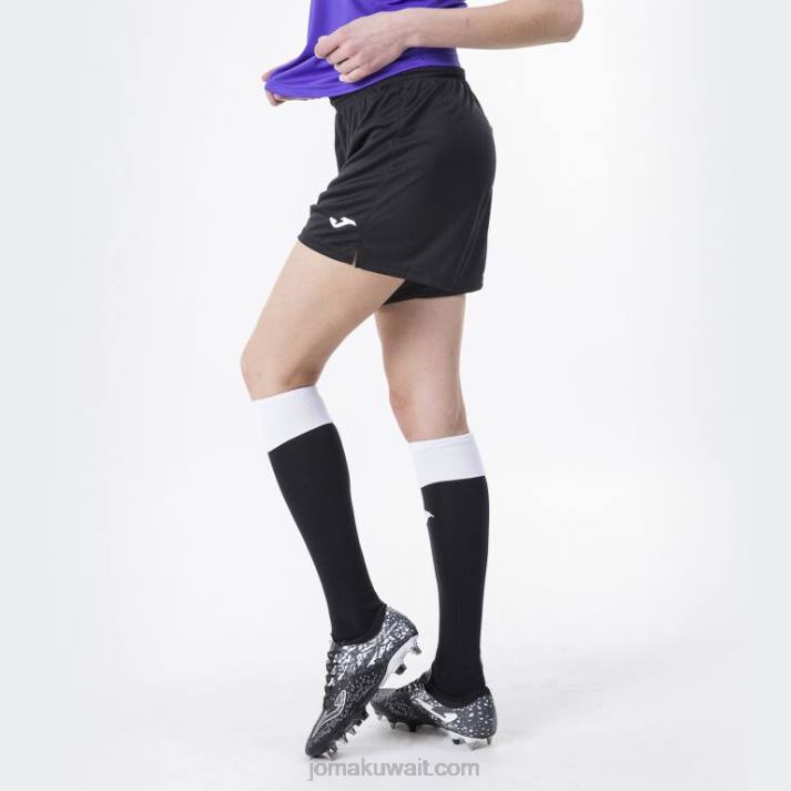 Joma 82P4R1565 أسود شورت باريس الثاني نحيف