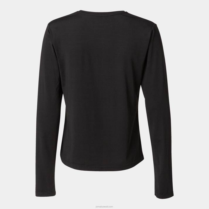 Joma 82P4R1567 أسود قميص طويل الأكمام صفر نحيف