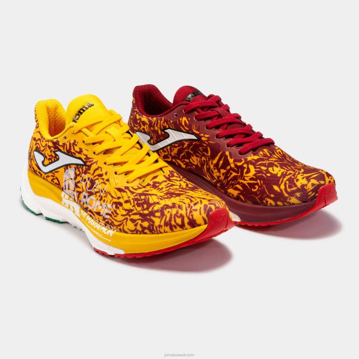 Joma 82P4R1571 كستنائي أصفر حذاء جري سوبر كروس 23 روما ماراثون نحيف