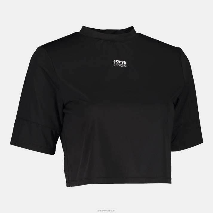 Joma 82P4R1579 أسود قميص بأكمام قصيرة دافني نحيف