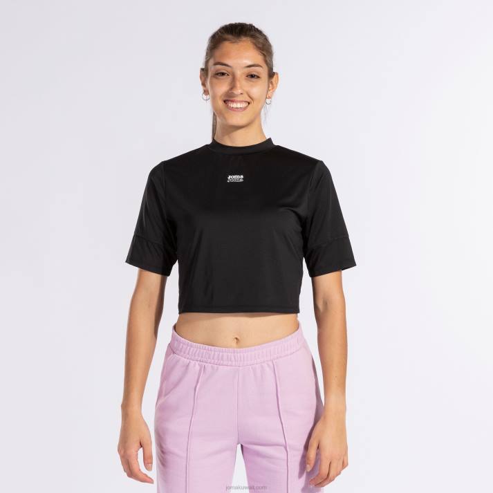 Joma 82P4R1579 أسود قميص بأكمام قصيرة دافني نحيف