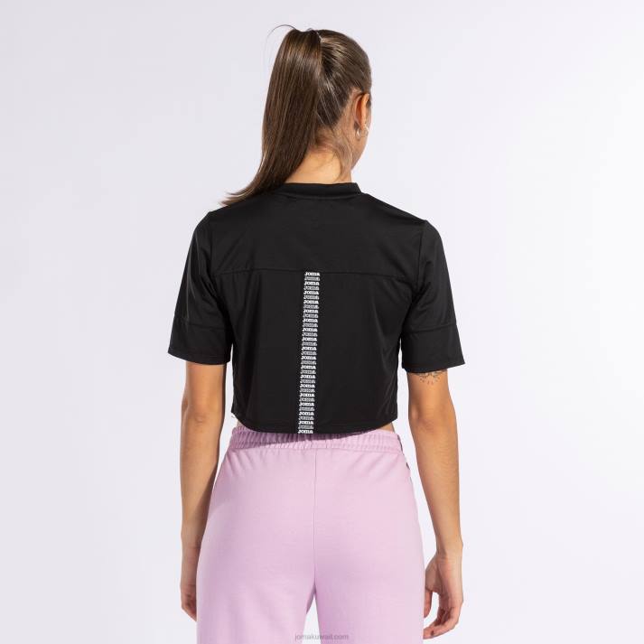 Joma 82P4R1579 أسود قميص بأكمام قصيرة دافني نحيف