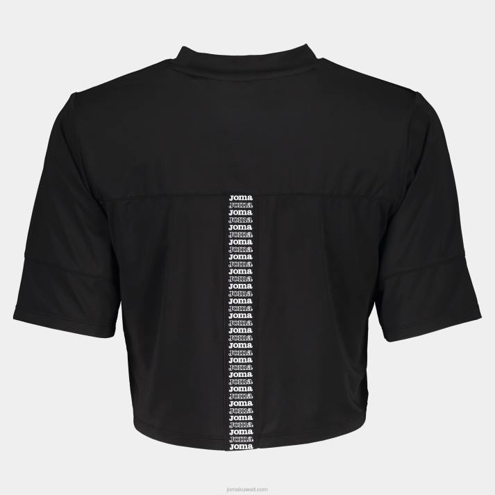 Joma 82P4R1579 أسود قميص بأكمام قصيرة دافني نحيف