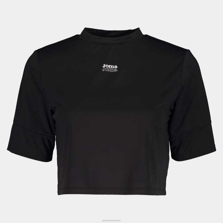 Joma 82P4R1579 أسود قميص بأكمام قصيرة دافني نحيف