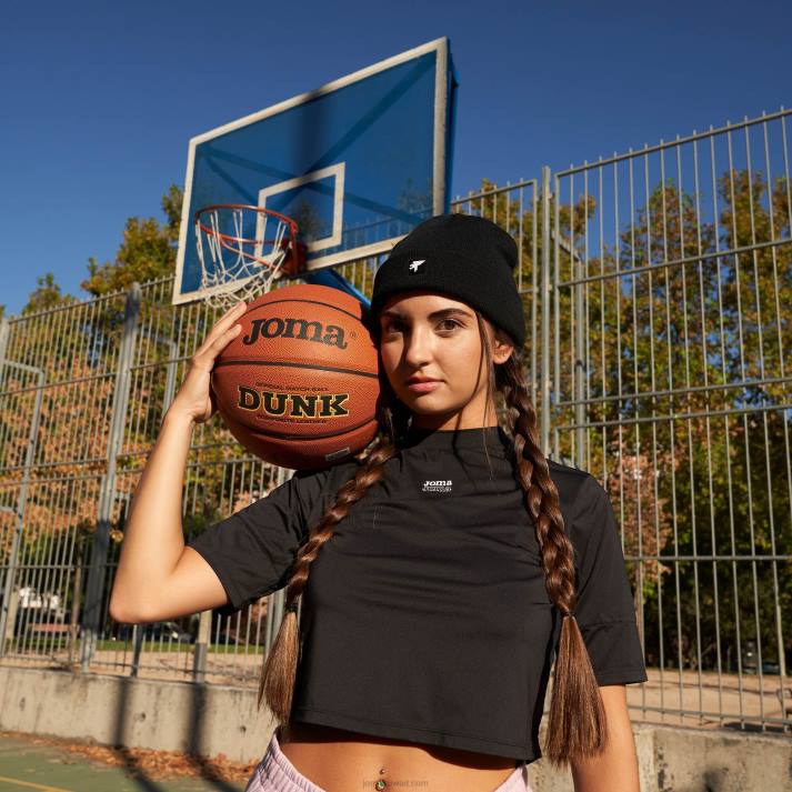 Joma 82P4R1579 أسود قميص بأكمام قصيرة دافني نحيف