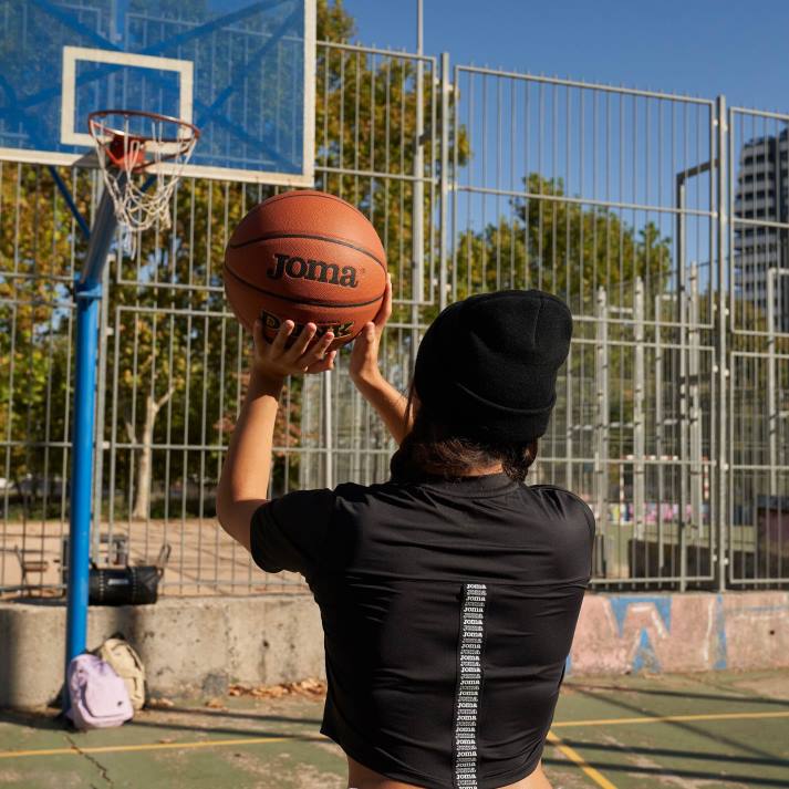 Joma 82P4R1579 أسود قميص بأكمام قصيرة دافني نحيف