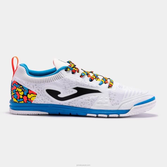 Joma 82P4R15 أبيض أزرق ملكي حذاء كرة الصالات تكتيكو 22 داخلي