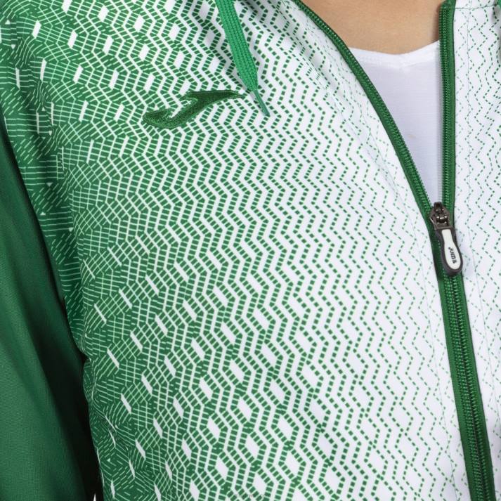 Joma 82P4R1619 أبيض أخضر سوبرنوفا سترة مقنعين نحيف