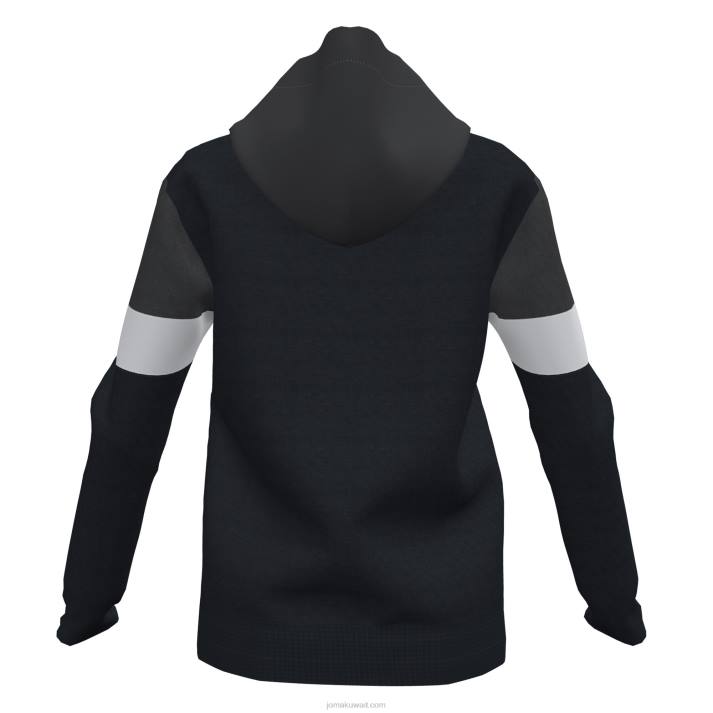 Joma 82P4R1621 أسود أبيض رمادي غامق طاقم سترة مقنعين رابعا نحيف