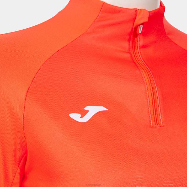 Joma 82P4R1625 نيون المرجان الأبيض قميص من النوع الثقيل النخبة السابع نحيف